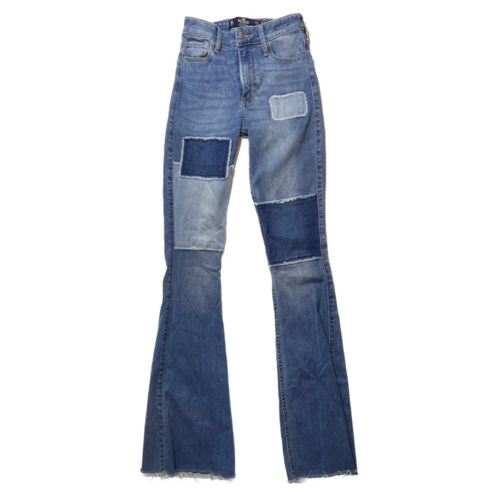 Hollister California High Rise Flare Soft Stretch Blue Jeans Women